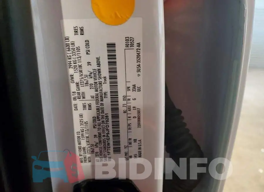 1FTEW1EP9JFD70281 Photo# 12