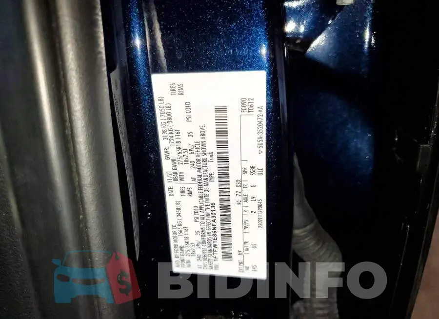 1FTFW1E86NFA30136 Photo# 12