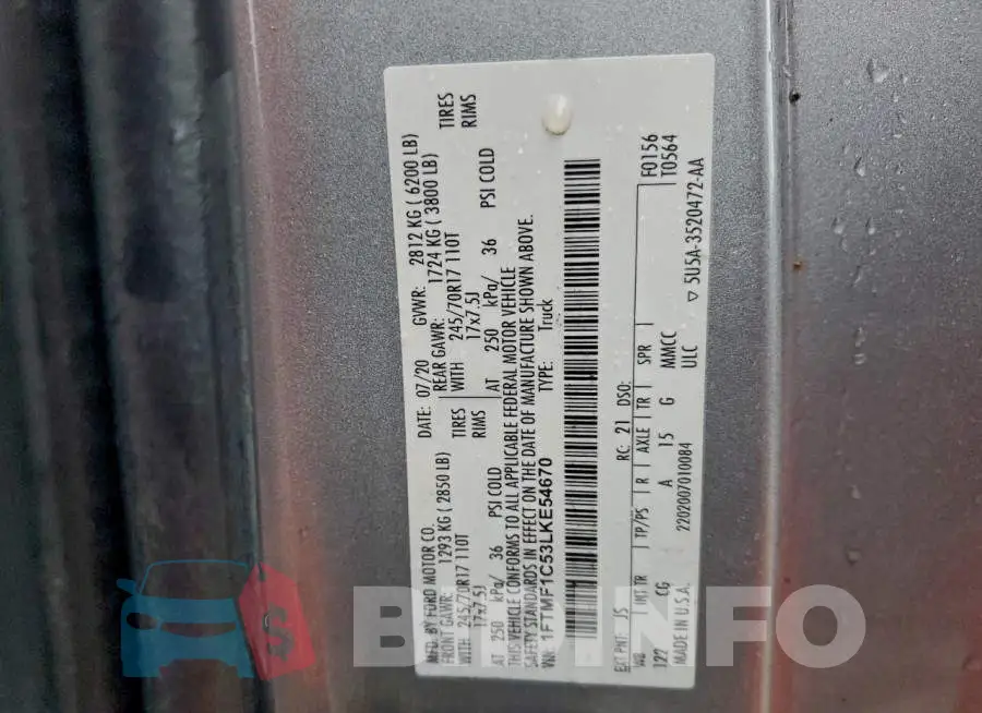 1FTMF1C53LKE54670 Photo# 12