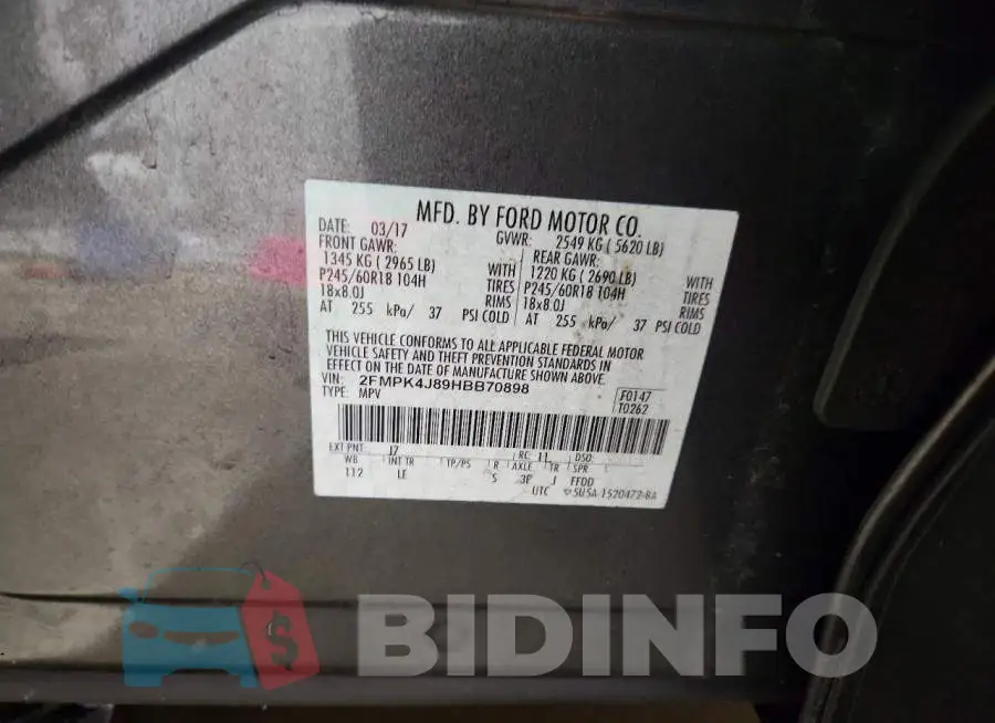 2FMPK4J89HBB70898 Photo# 12