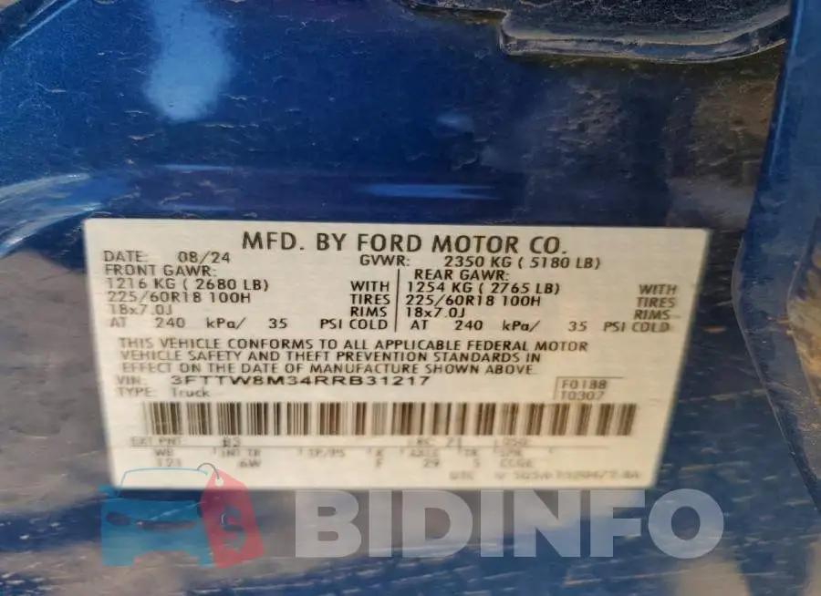 3FTTW8M34RRB31217 Photo# 12