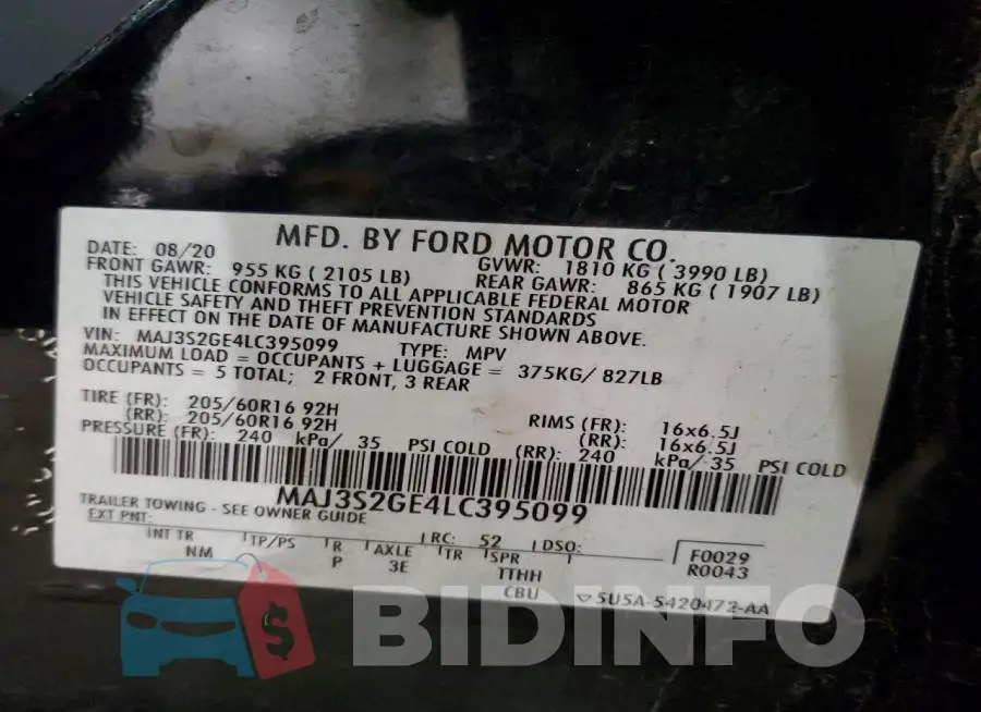MAJ3S2GE4LC395099 Photo# 12