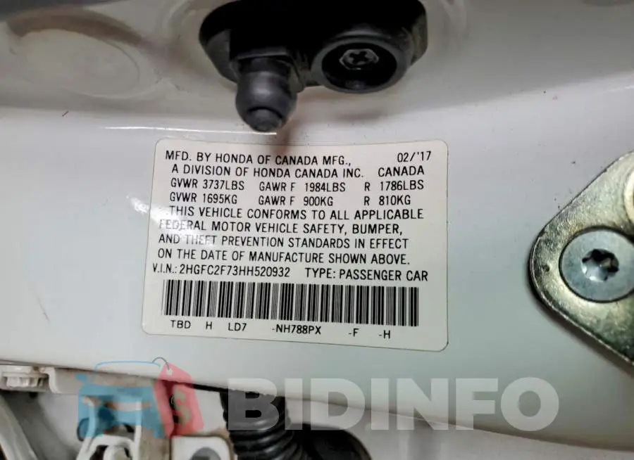 2HGFC2F73HH520932 Photo# 12