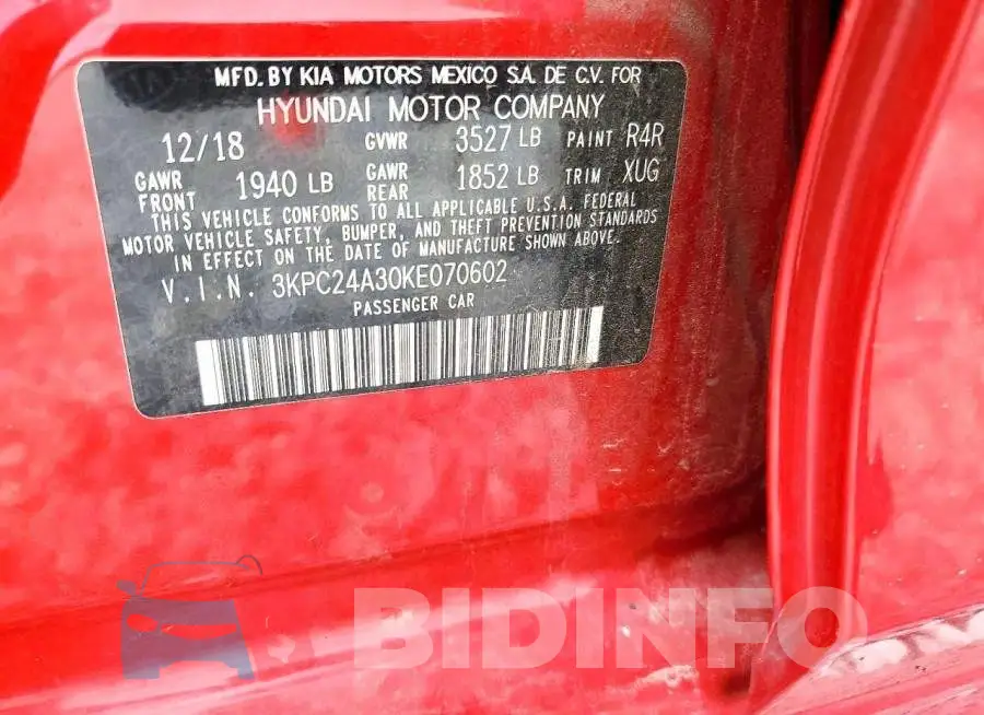 3KPC24A30KE070602 Photo# 12