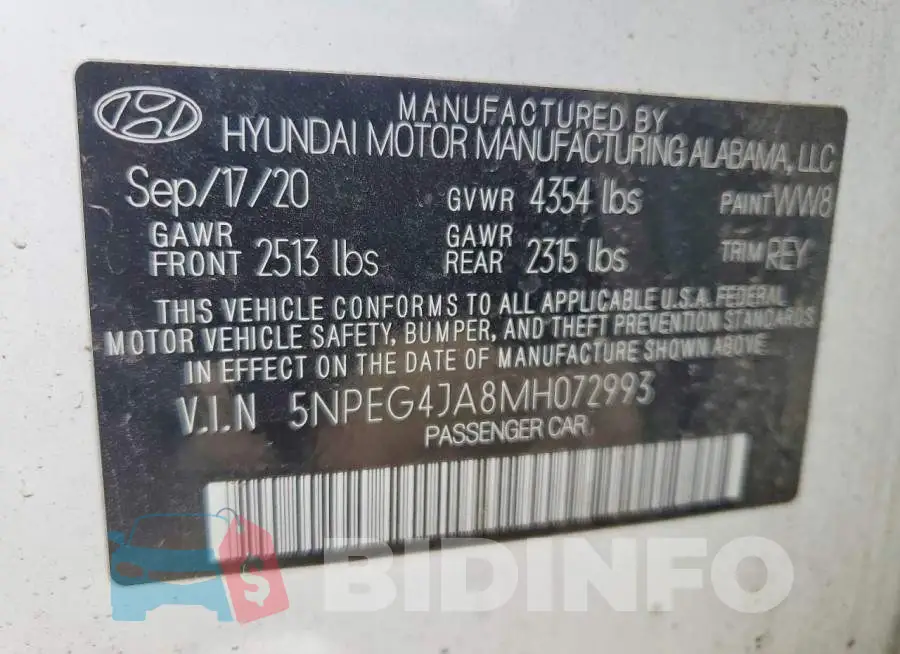 5NPEG4JA8MH072993 Photo# 12