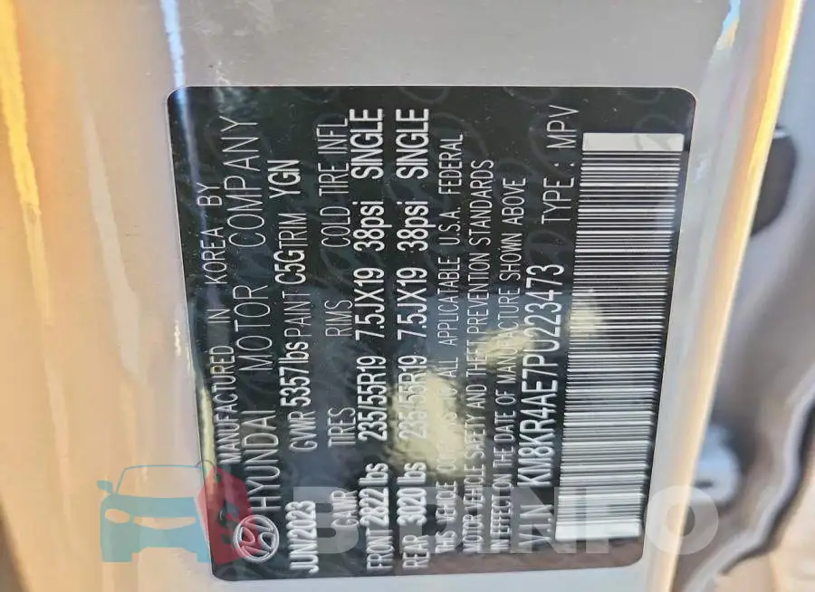 KM8KR4AE7PU223473 Photo# 14
