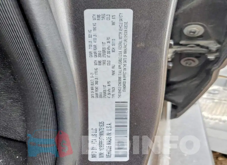 1C6SRFJT1MN751635 Photo# 12