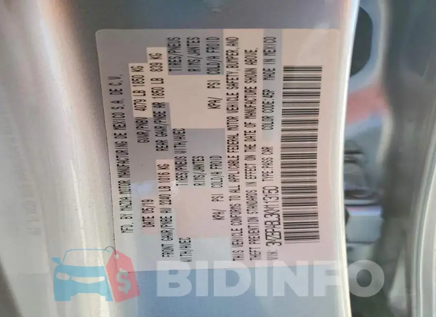 3MZBPABL3KM113150 Photo# 12