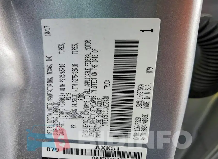 5TFEY5F13JX233438 Photo# 13