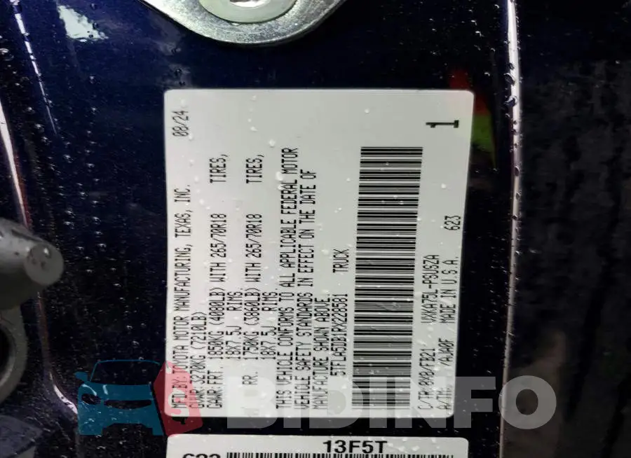 5TFLA5DB1RX228581 Photo# 12