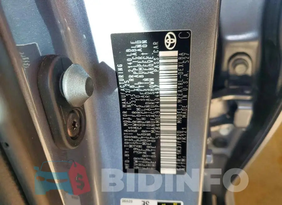 5YFB4MDE9TP404497 Photo# 12