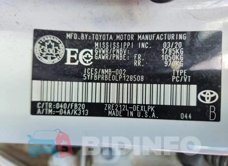 5YFBPRBE0LP128508 Photo# 12