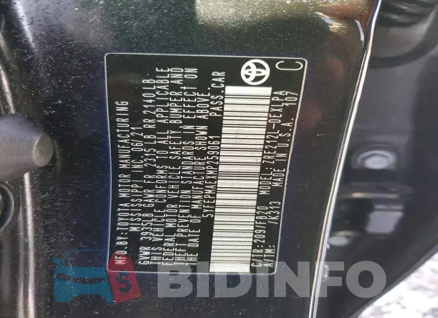 5YFEPMAEXMP259061 Photo# 12