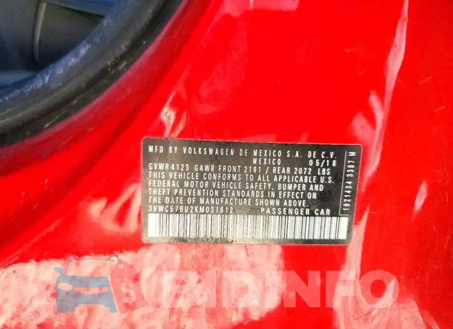 3VWC57BU2KM031612 Photo# 12