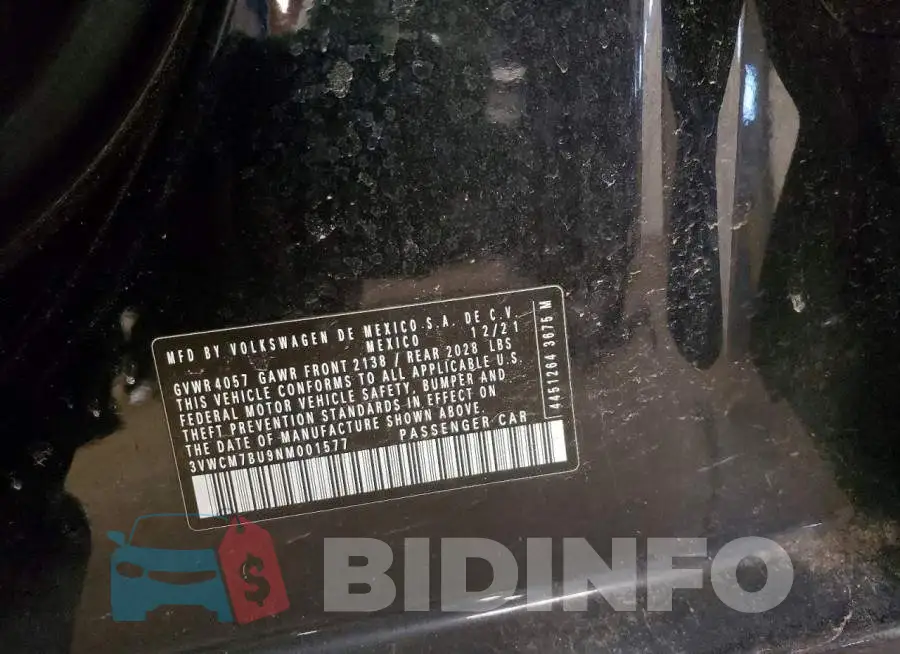 3VWCM7BU9NM001577 Photo# 12