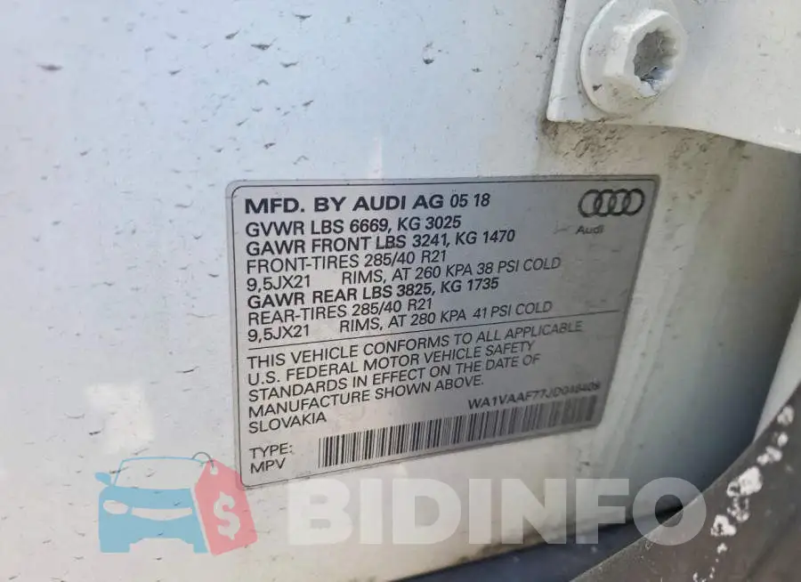 WA1VAAF77JD046409 Photo# 13