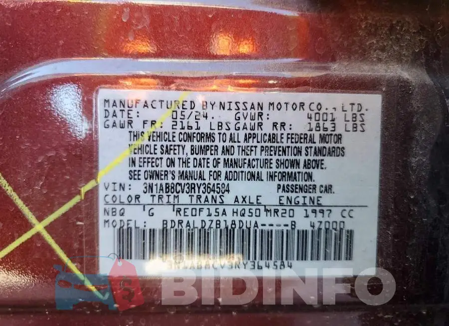 3N1AB8CV3RY364584 Photo# 12