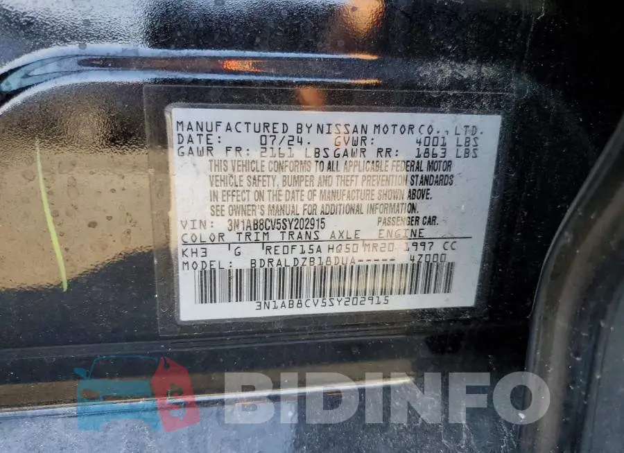 3N1AB8CV5SY202915 Photo# 12