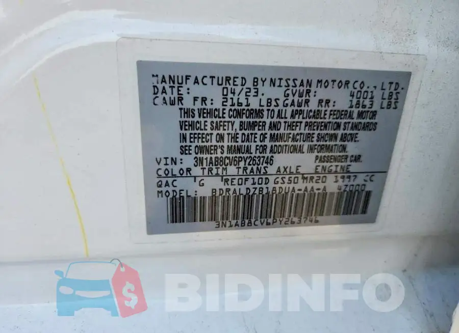 3N1AB8CV6PY263746 Photo# 12