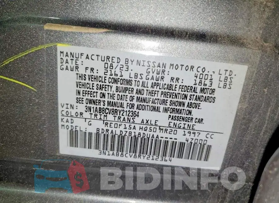 3N1AB8CV8RY212364 Photo# 12