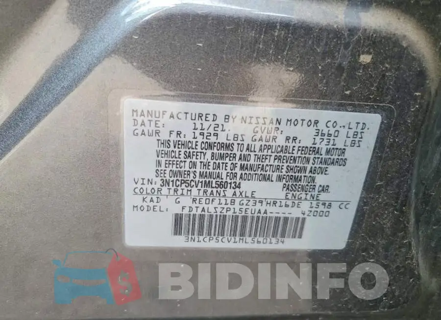3N1CP5CV1ML560134 Photo# 14