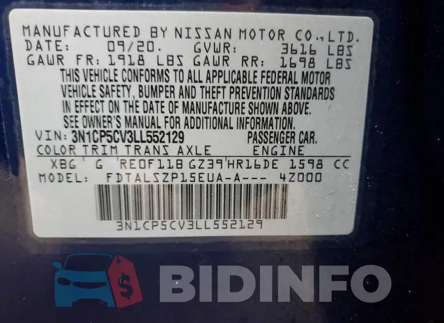 3N1CP5CV3LL552129 Photo# 12
