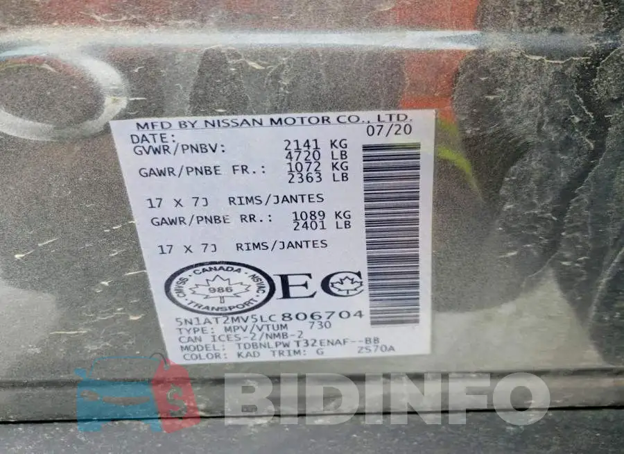 5N1AT2MV5LC806704 Photo# 13