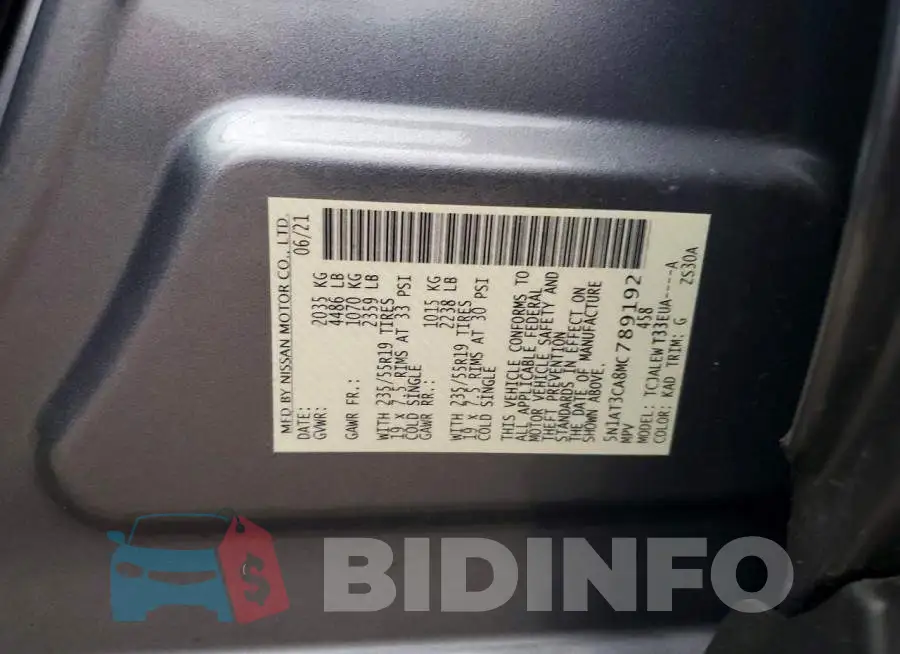 5N1AT3CA8MC789192 Photo# 13
