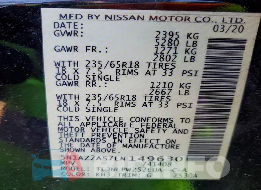 5N1AZ2AS7LN149630 Photo# 14
