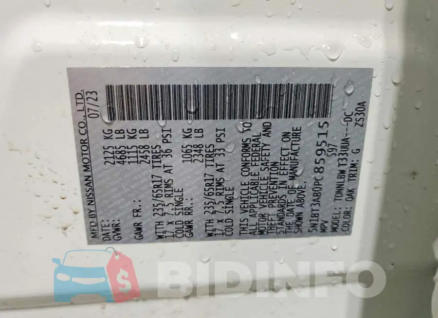 5N1BT3AB0PC859515 Photo# 13