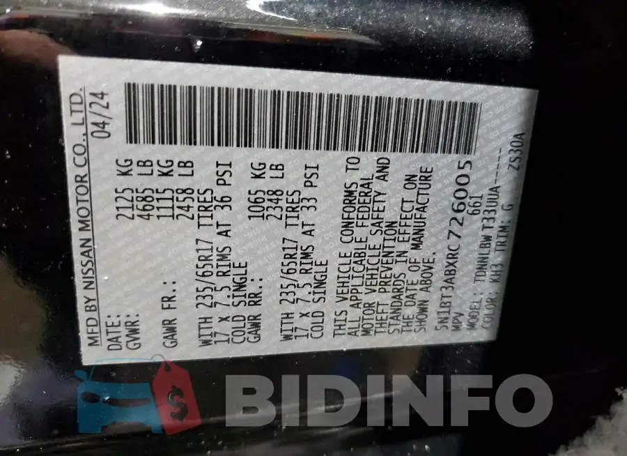 5N1BT3ABXRC726005 Photo# 13