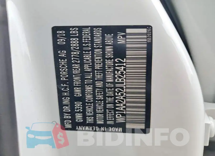 WP1AA2A52JLB25412 Photo# 12