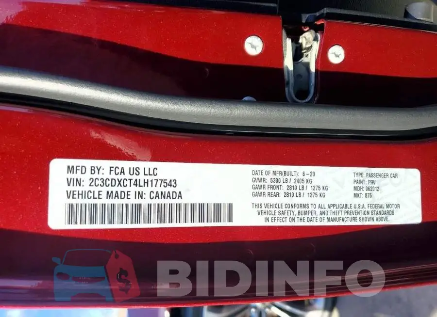 2C3CDXCT4LH177543 Photo# 13