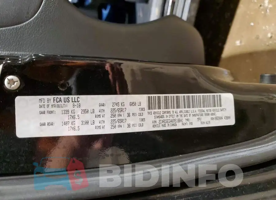 2C4RDGEG4KR516641 Photo# 13