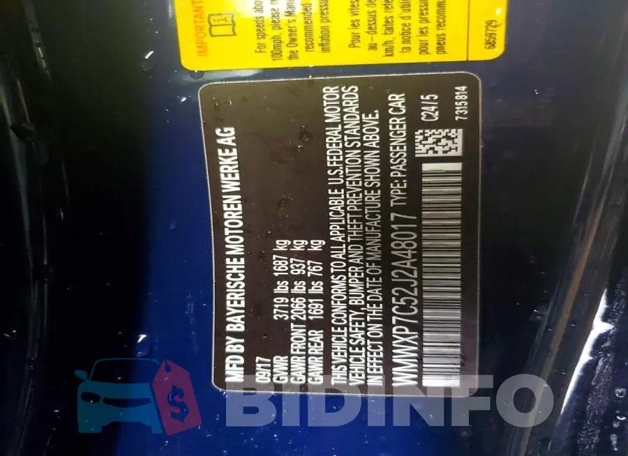 WMWXP7C52J2A48017 Photo# 12