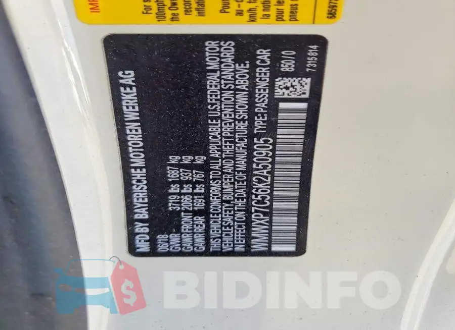 WMWXP7C56K2A50905 Photo# 13