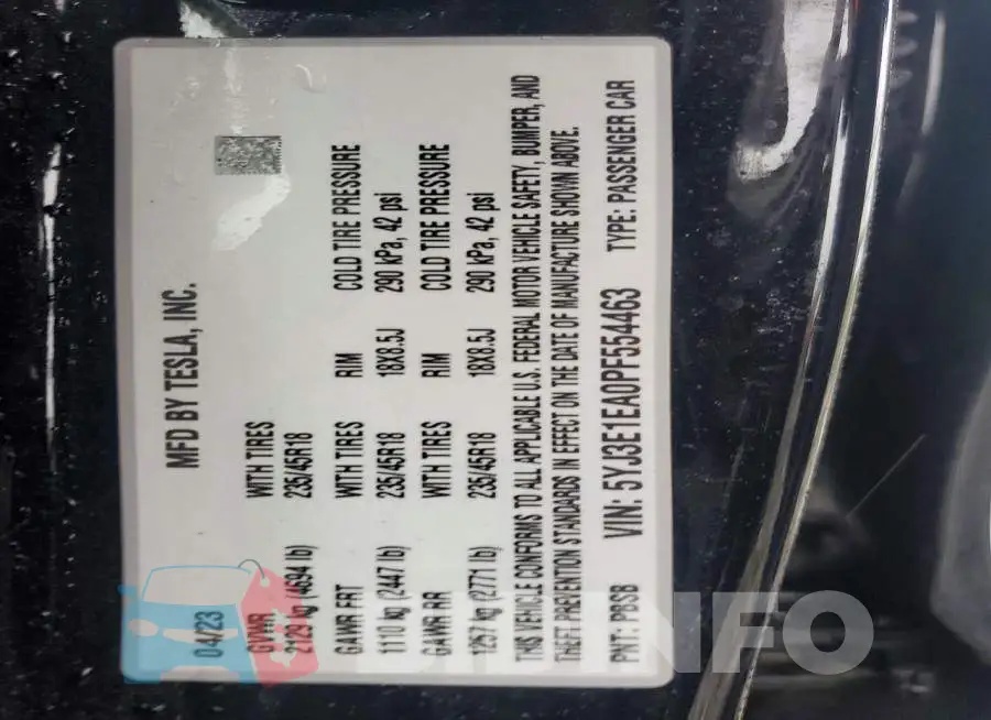 5YJ3E1EA0PF554463 Photo# 14