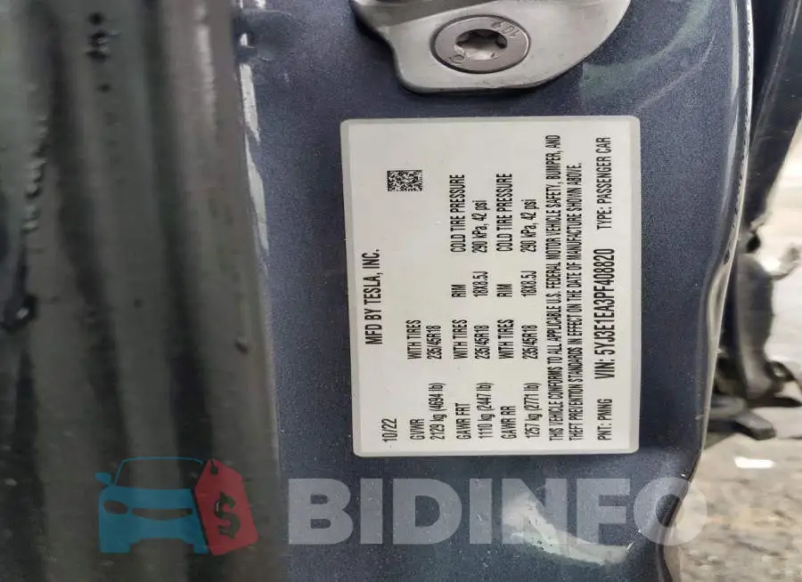 5YJ3E1EA3PF408820 Photo# 12