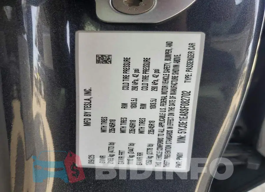 5YJ3E1EA8SF082702 Photo# 12