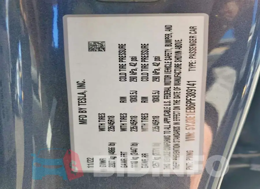 5YJ3E1EB6PF389141 Photo# 12