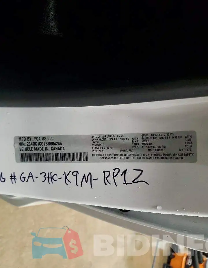 2C4RC1CG7SR604246 Photo# 13