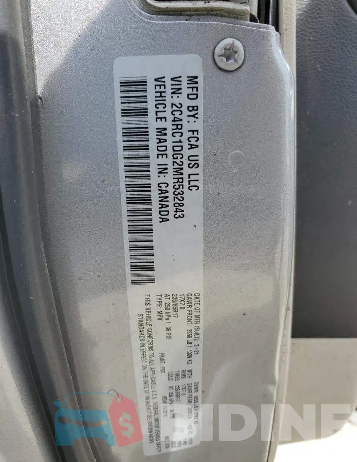 2C4RC1DG2MR532843 Photo# 13