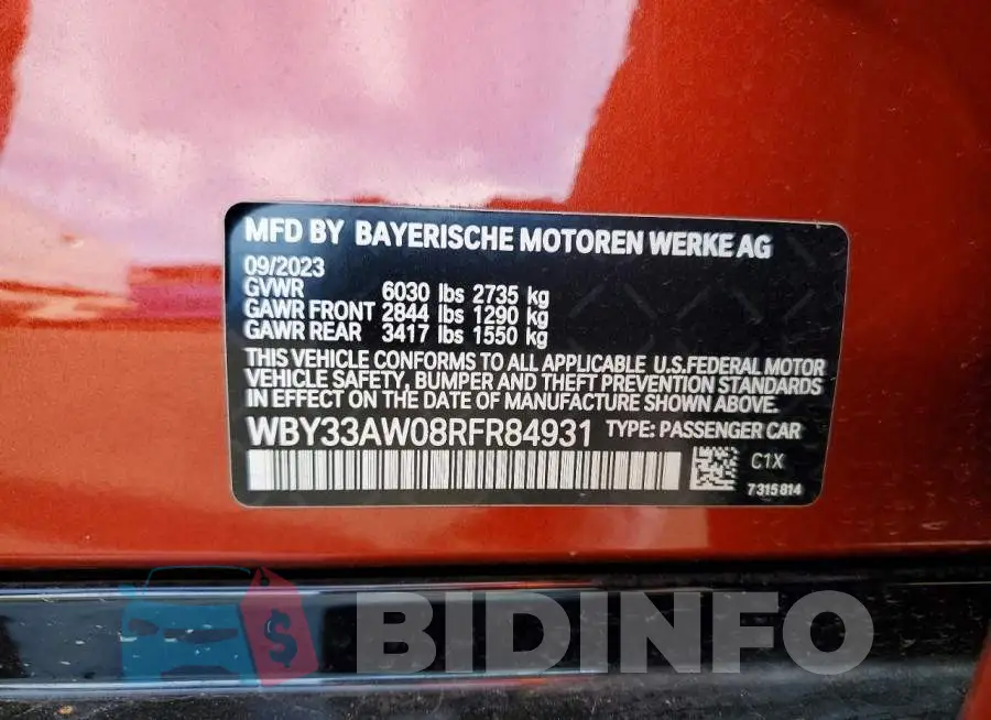 WBY33AW08RFR84931 Photo# 13