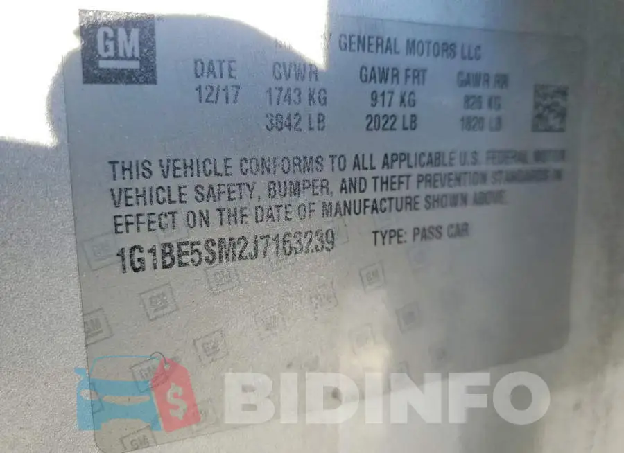 1G1BE5SM2J7163239 Photo# 12