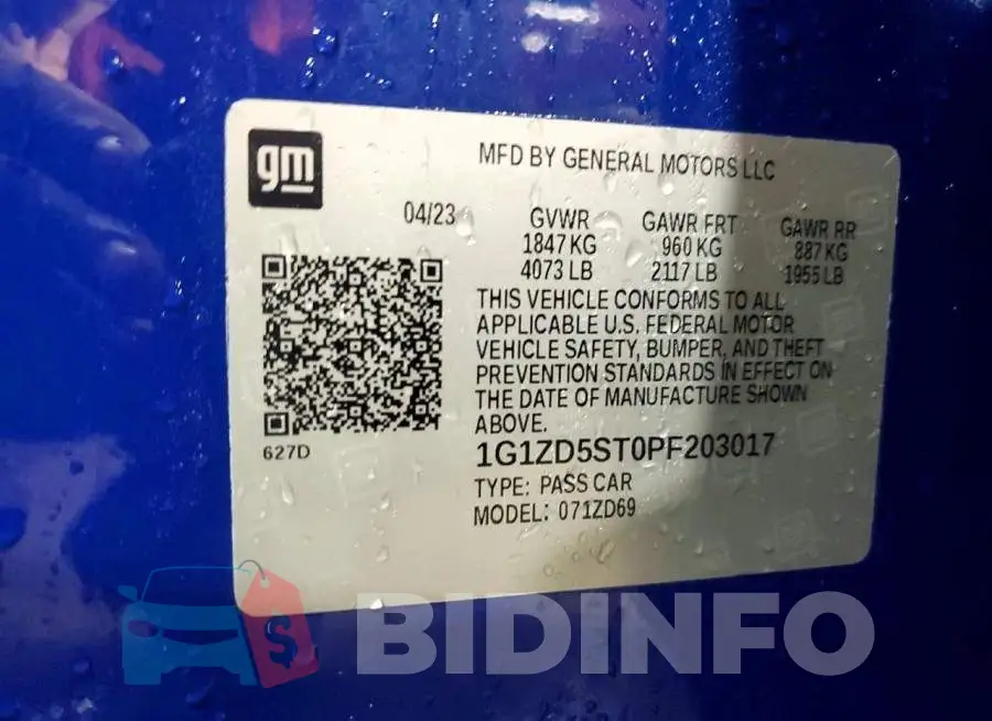 1G1ZD5ST0PF203017 Photo# 12