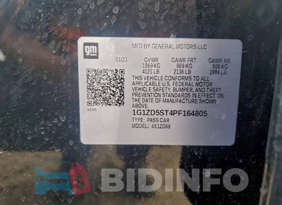1G1ZD5ST4PF164805 Photo# 12