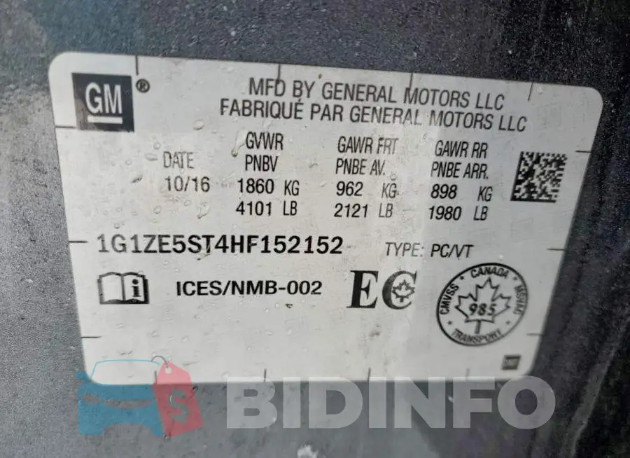 1G1ZE5ST4HF152152 Photo# 12