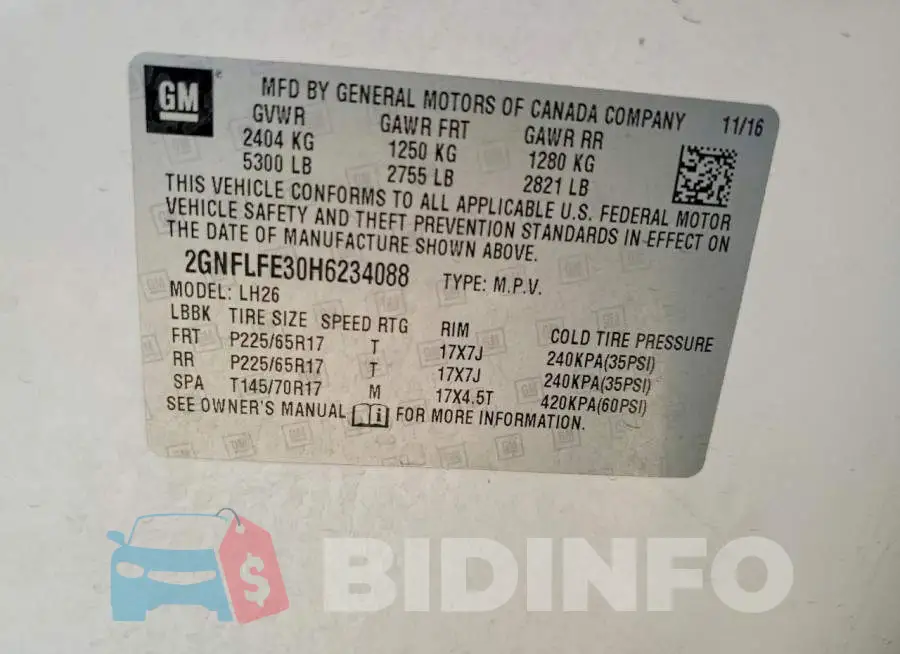 2GNFLFE30H6234088 Photo# 12