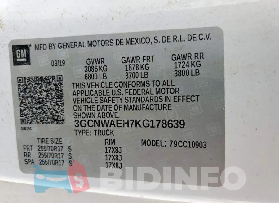 3GCNWAEH7KG178639 Photo# 12