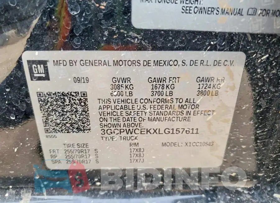 3GCPWCEKXLG157611 Photo# 12